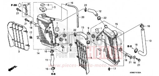 RADIATEUR CRF250RA de 2010